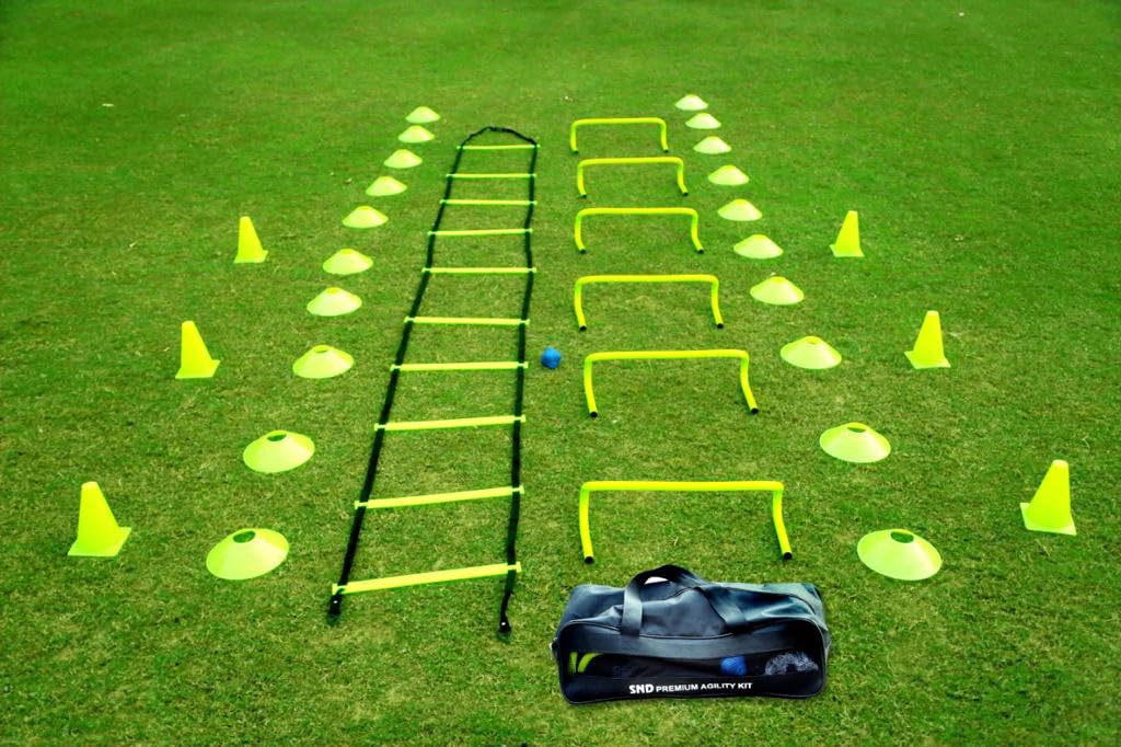 22YardsPro Agility Speed Ladder & Cones Football Training Equipment for Kids & Adults Kit UK