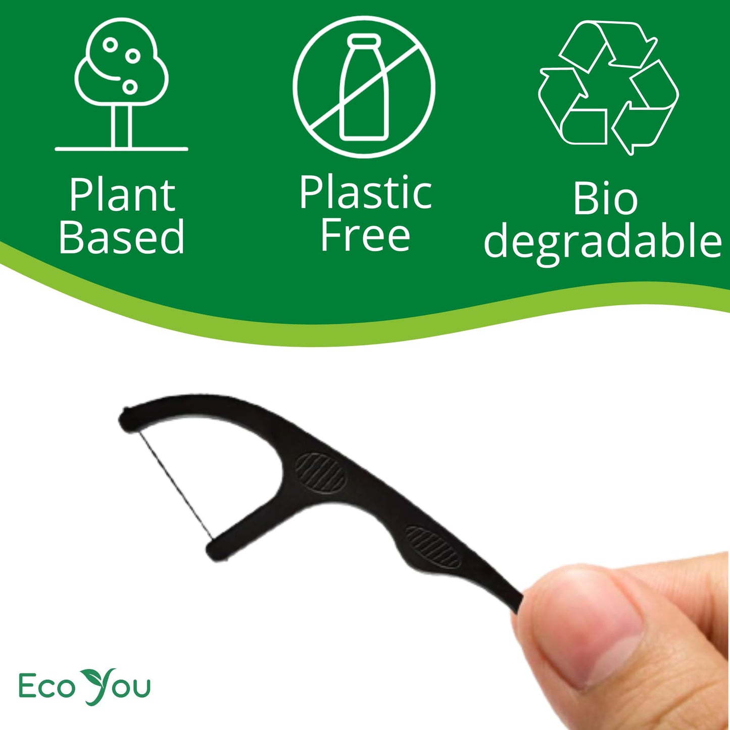 - EcoYou | Biodegradable Floss Picks | 100 Count (Pack of 2) | Floss Sticks Dental | Bamboo Floss | Flossing Sticks Pick | Floss Picks Biodegradables | Dental Floss Harps | Floss Picks | Floss Sticks