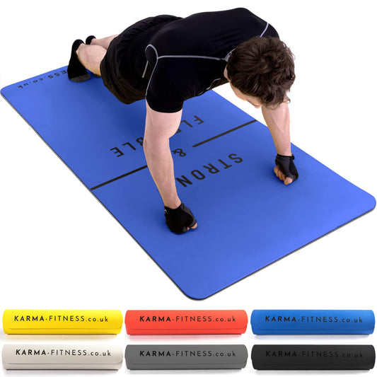 - Large Exercise Mat | Extra Wide & Extra Thick Yoga Mat (183cm x 80cm x 10mm) -