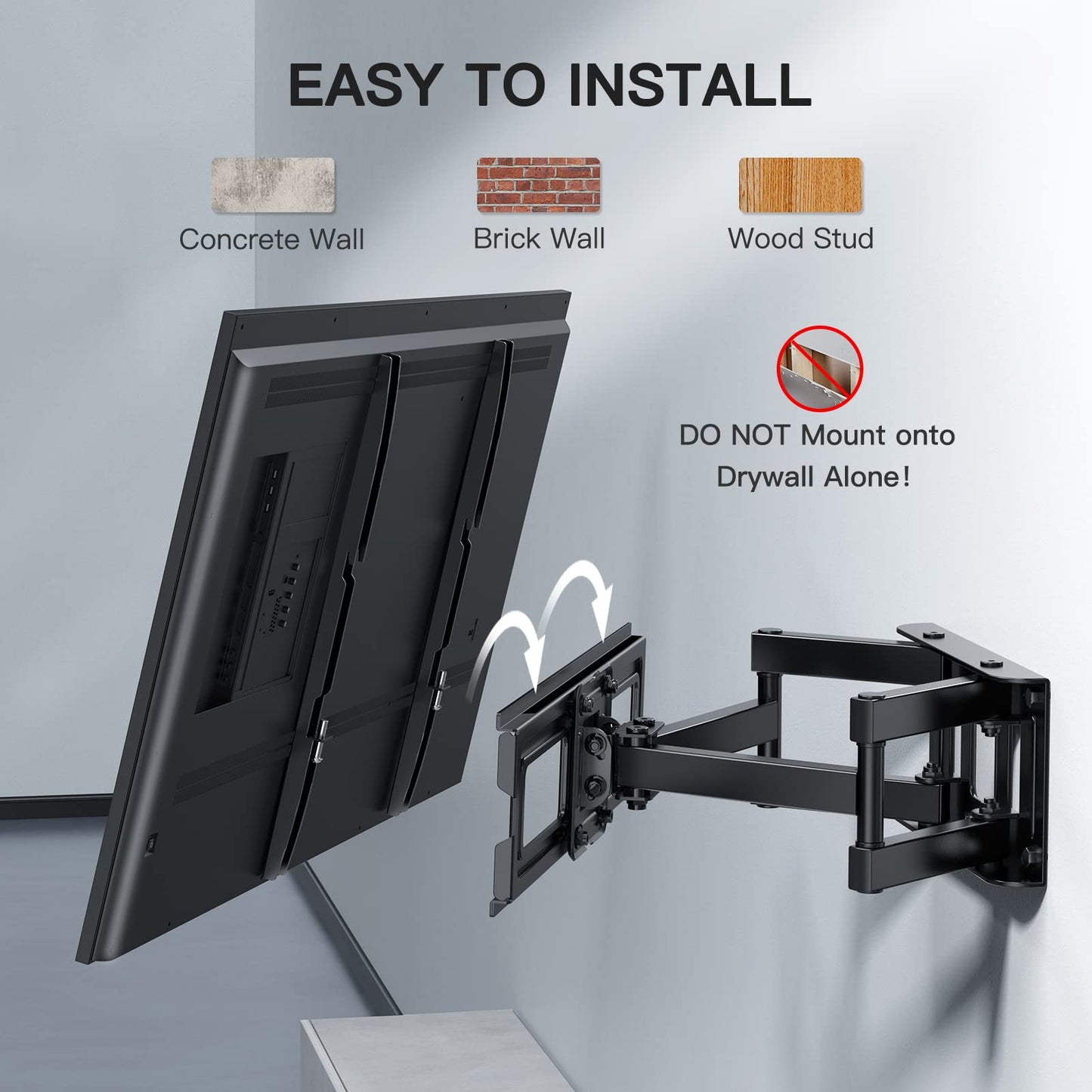 - PERLESMITH TV Wall Bracket | TV Wall Mount for 26-65 Inch Flat & Curved TV | Max 45kg -