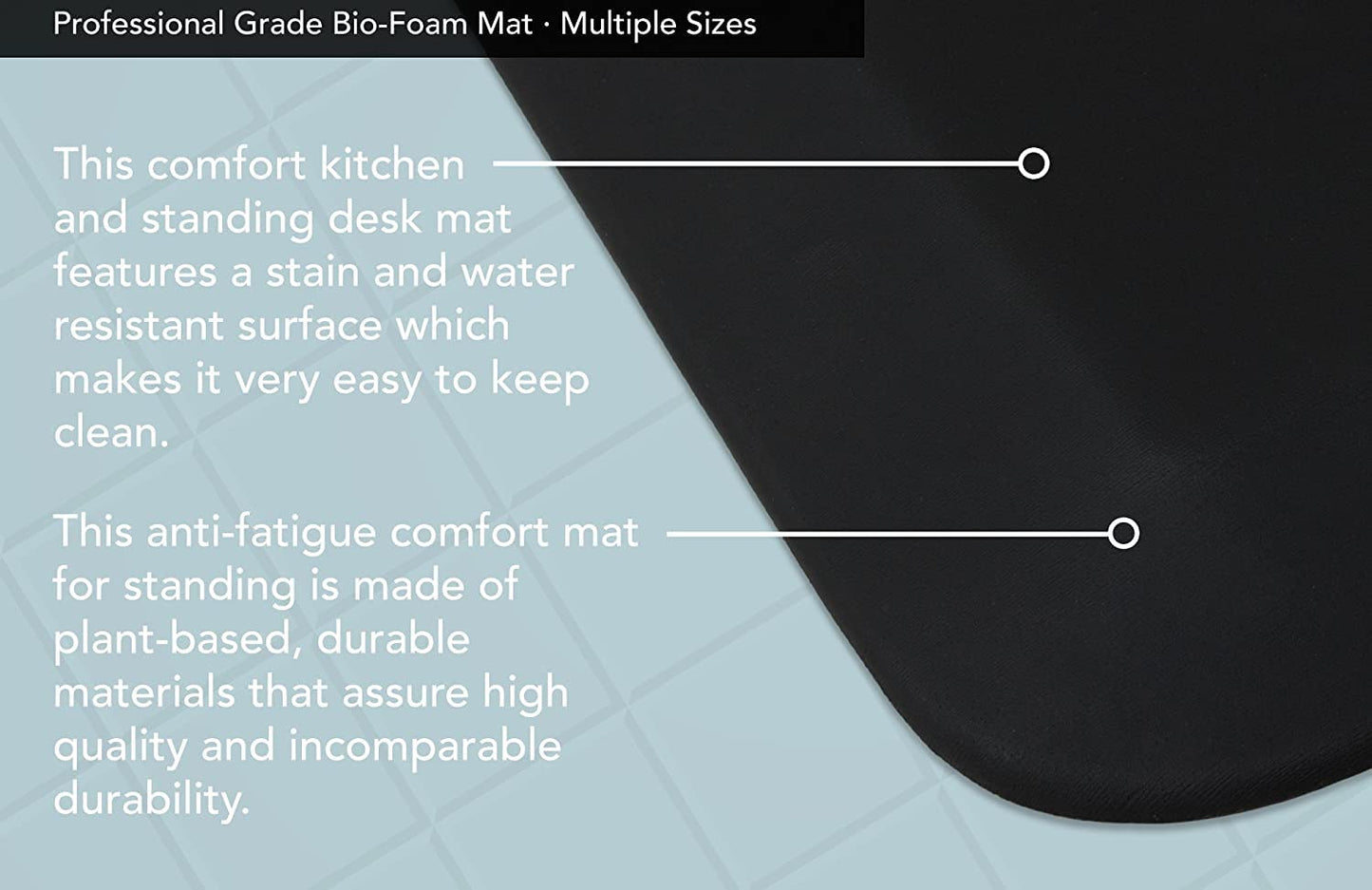 - GelPro Professional Grade Anti-Fatigue Kitchen & Office Comfort Bio-Foam Mat with Non-Slip Bottom -