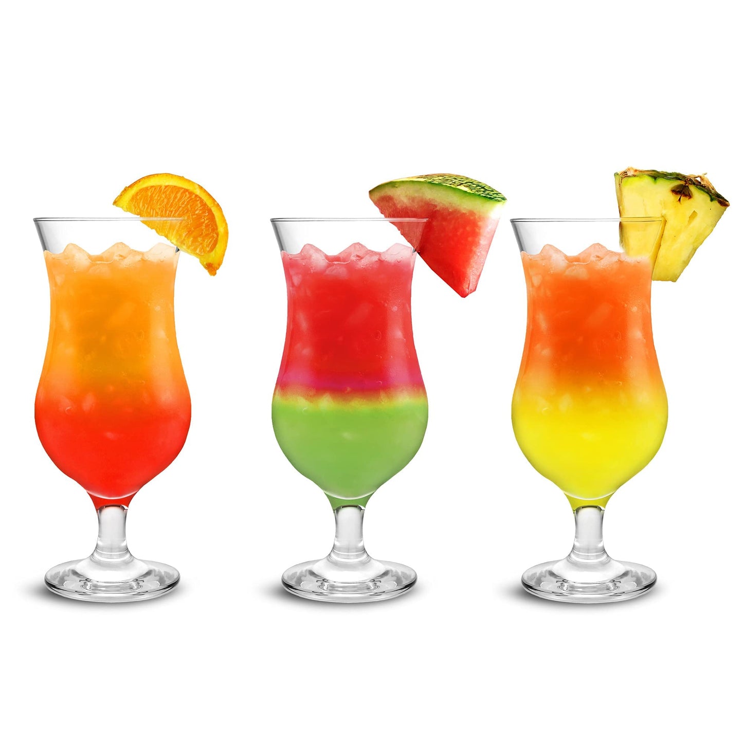 City Pina Colada Glasses 15.75oz / 450ml - Set of 6 - Gift Boxed Classic Poco Grande Hurricane Glassware