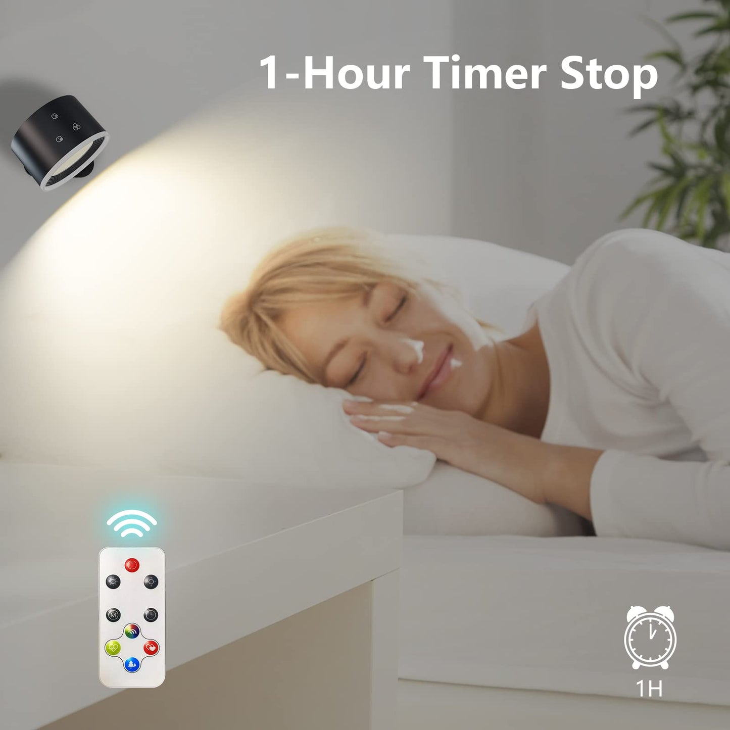 - Wall Light Indoor, Wall Lamp with Remote Control Dimmable RGB Ambient Lighting