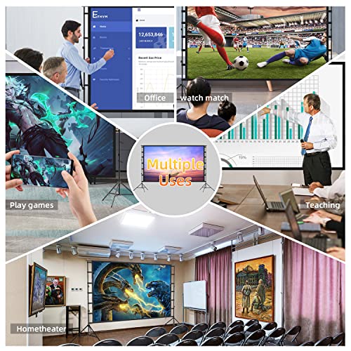 - Projector Screen with Stand | 120 inch 16:9 for Home Theater -