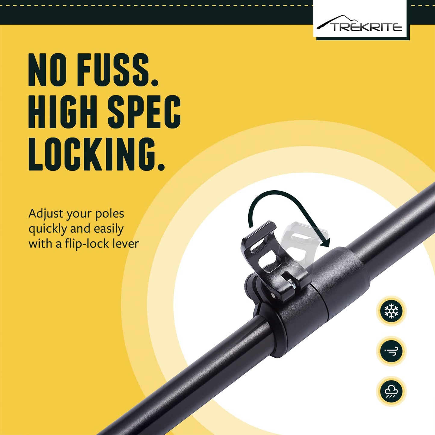 - Trekrite Telescopic Walking Poles Set | Adjustable and Lightweight Aluminium -