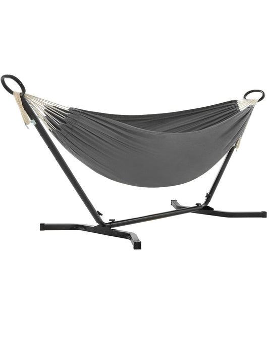 - SONGMICS Hammock with Stand | 210 x 150 cm Hammock | 5 Adjustable Heights | Portable Hammock with Metal Frame |  240 kg Load Capacity | Grey GHS001G01 -
