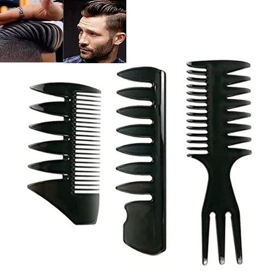 - Lanjue 3 Pieces Men Styling Comb | Black Pompadour Comb For Men -