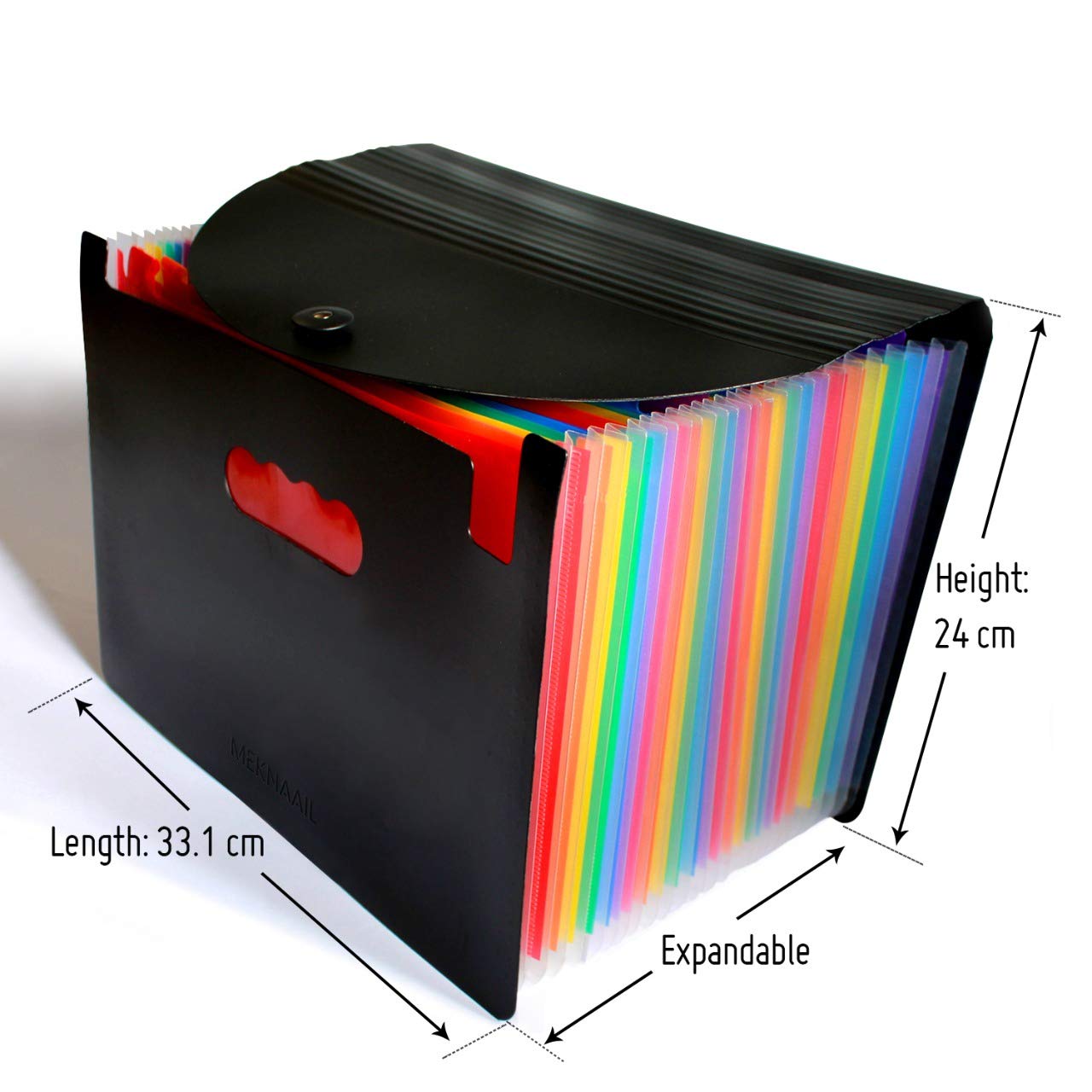 - Meknaail File Organiser | 24 Pockets Document Organiser -
