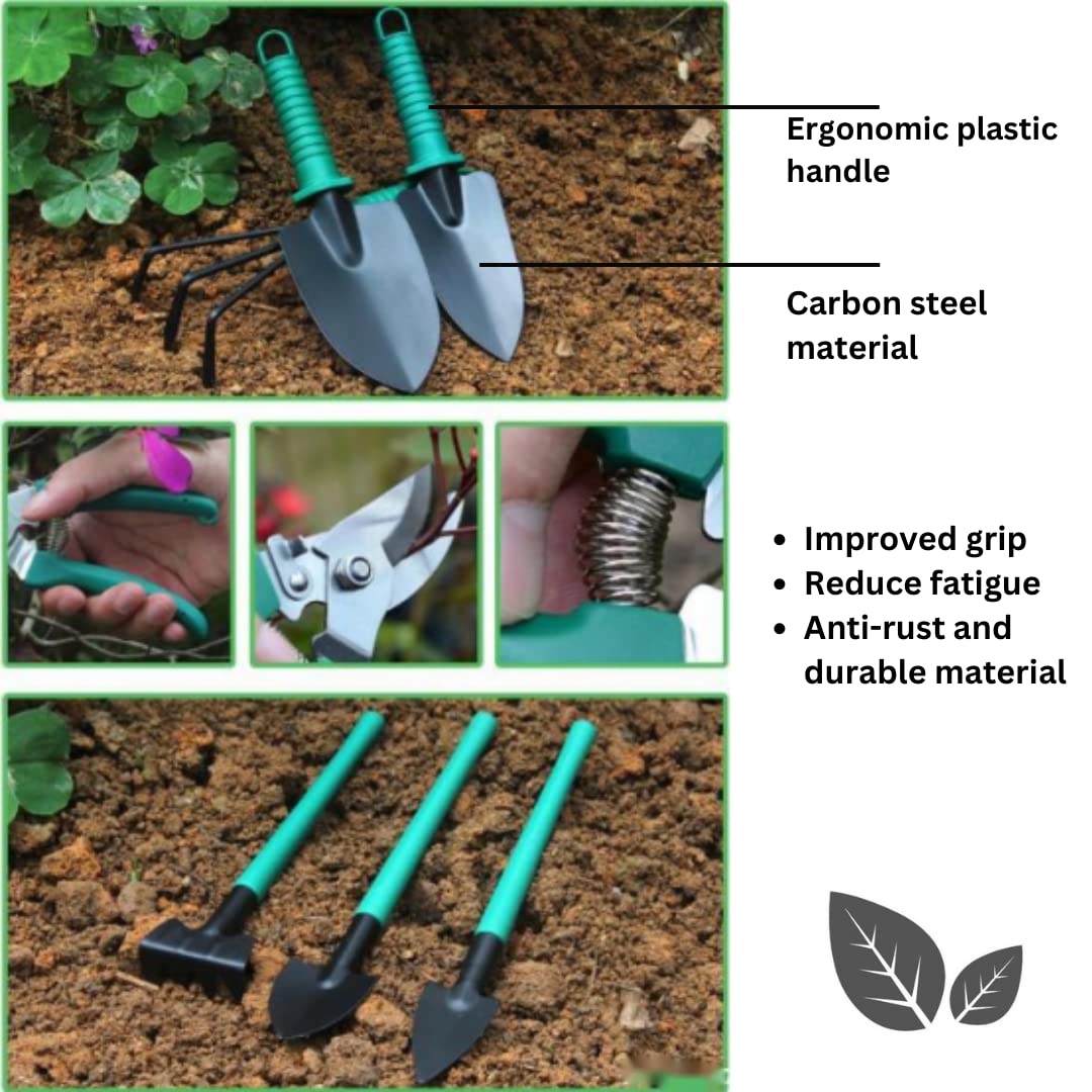 - DR GARDEN Garden Tools Set | Gardening Kit (10pcs) | Hand Tools for Gardener -