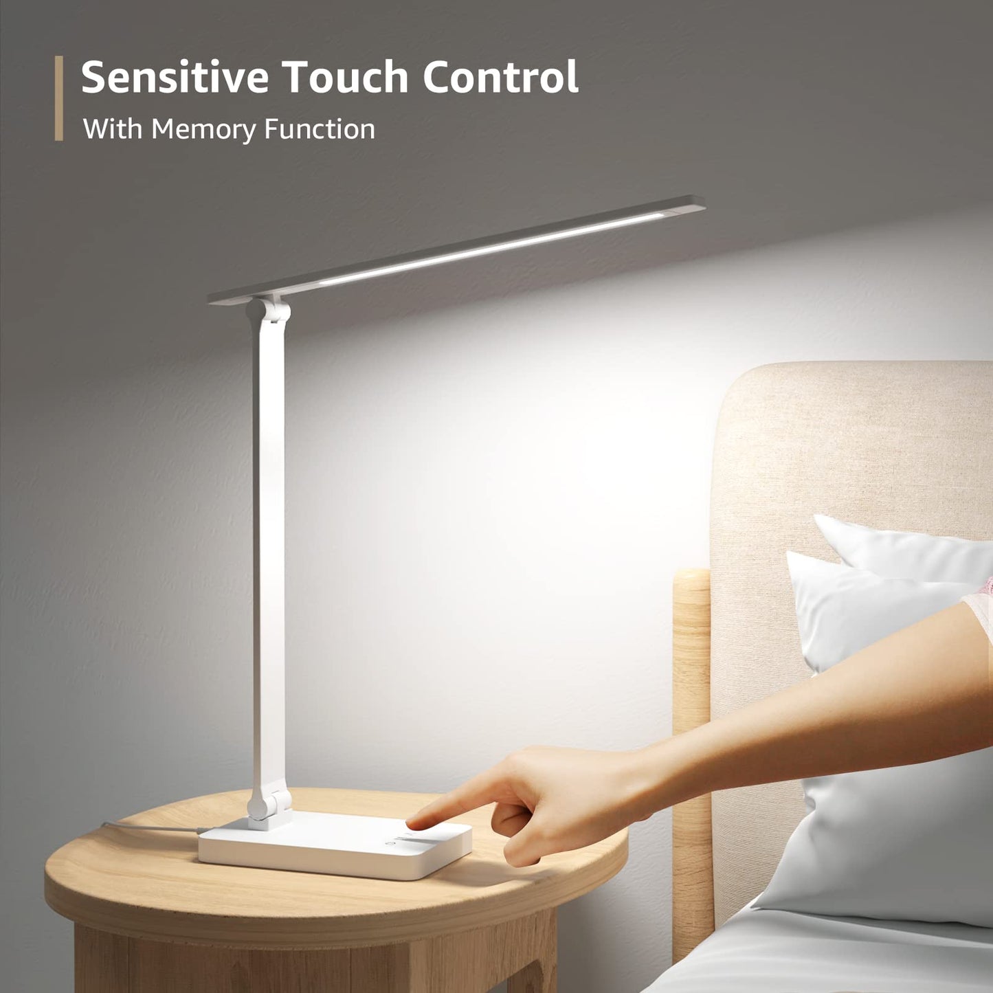 - Lepro LED Desk Lamp | 5 Brightness Levels x 3 Colour Mode |Touch Control Daylight Lamp -
