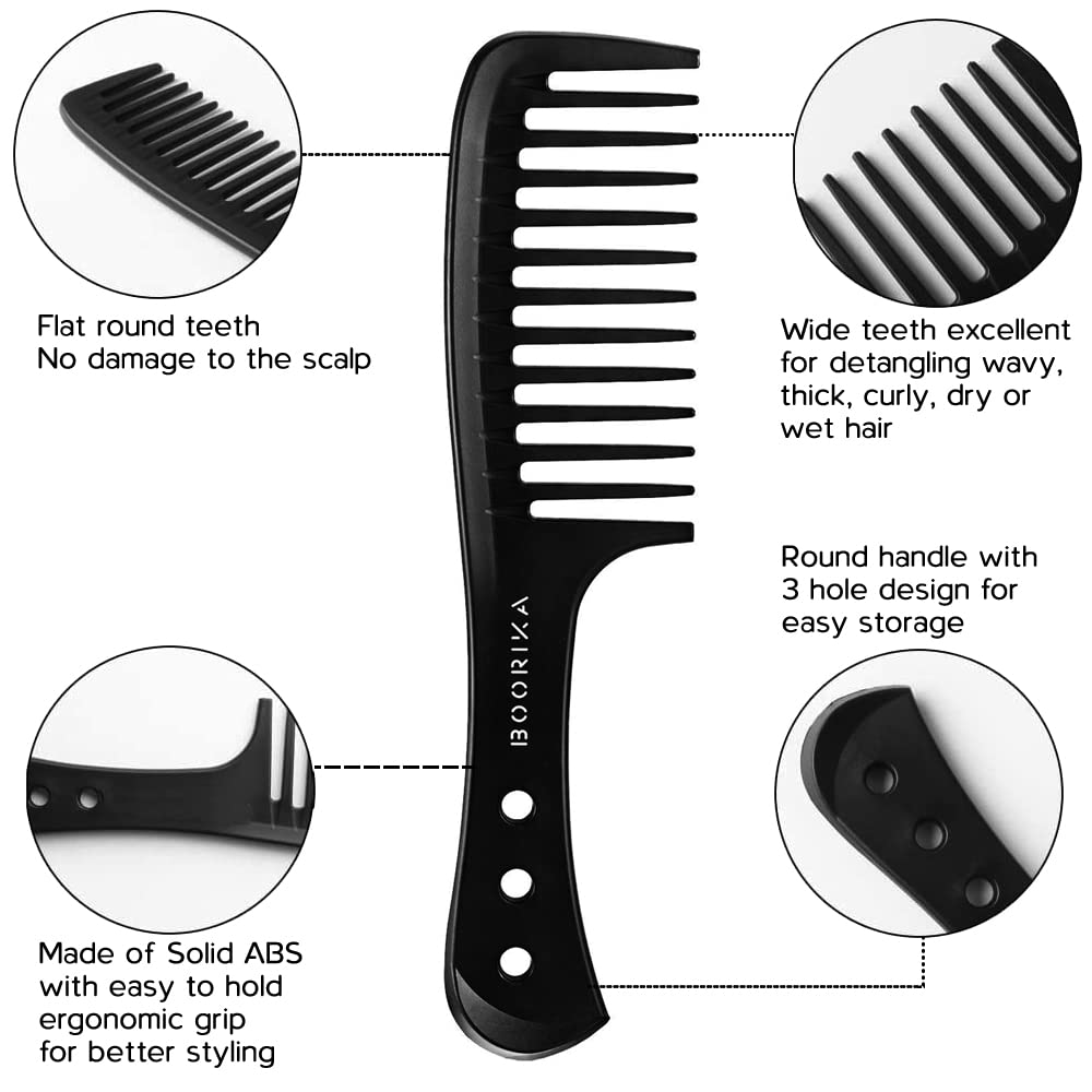 - Wide Tooth Comb - Smooth, Sturdy & Anti-Static