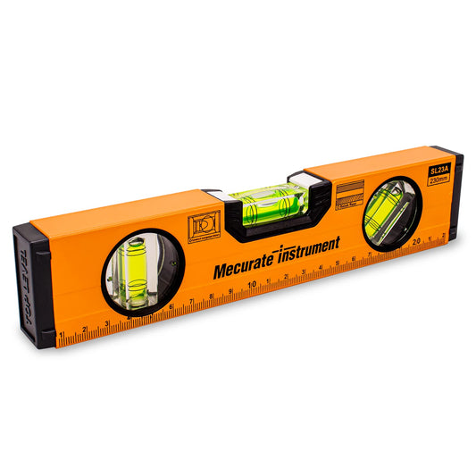 - Mecurate Spirit Level | 9 inch | 230mm | Metric Scale Magnetic Torpedo Level -