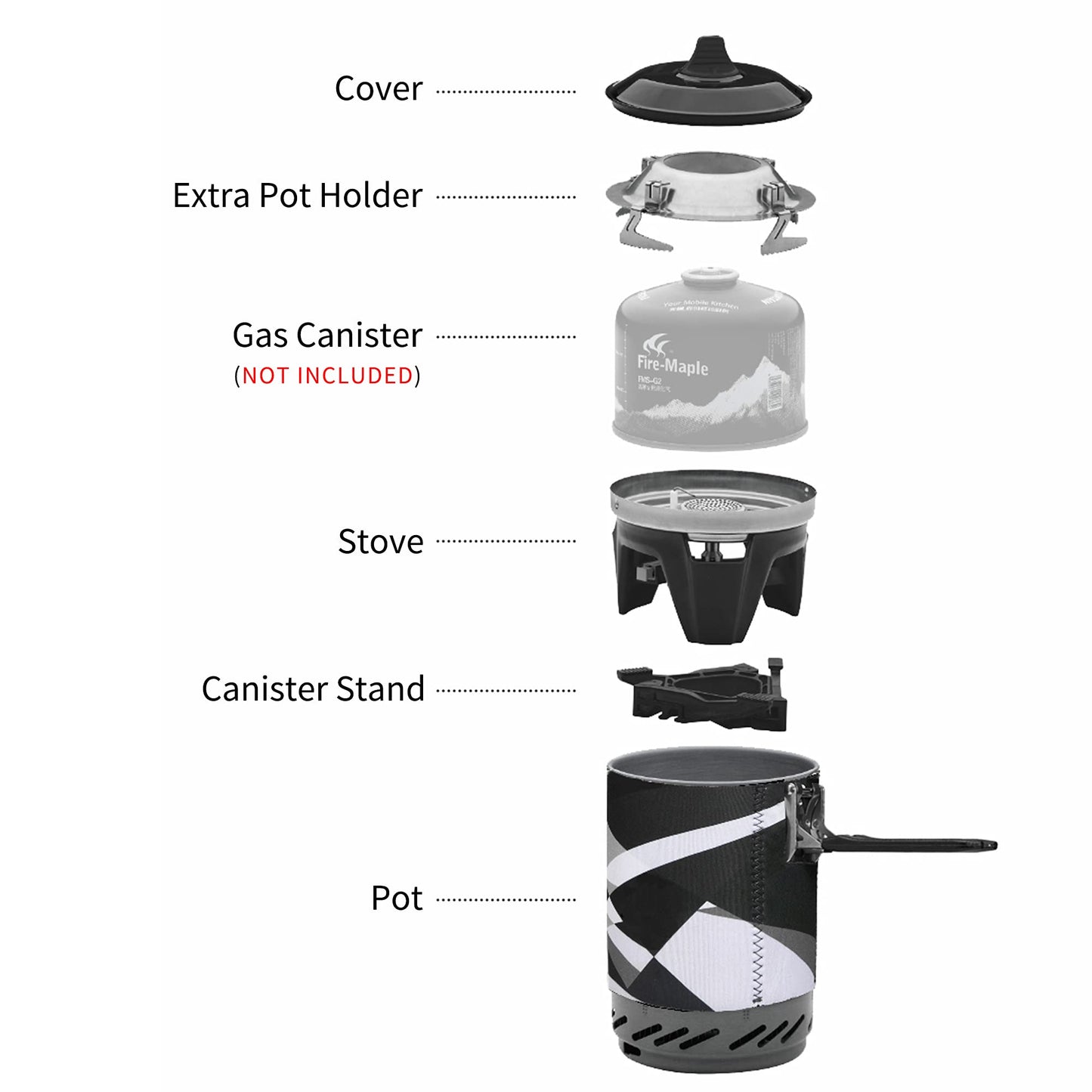 - Fire-maple Personal Cooking System | For Outdoor Hiking Camping Gas Stove -