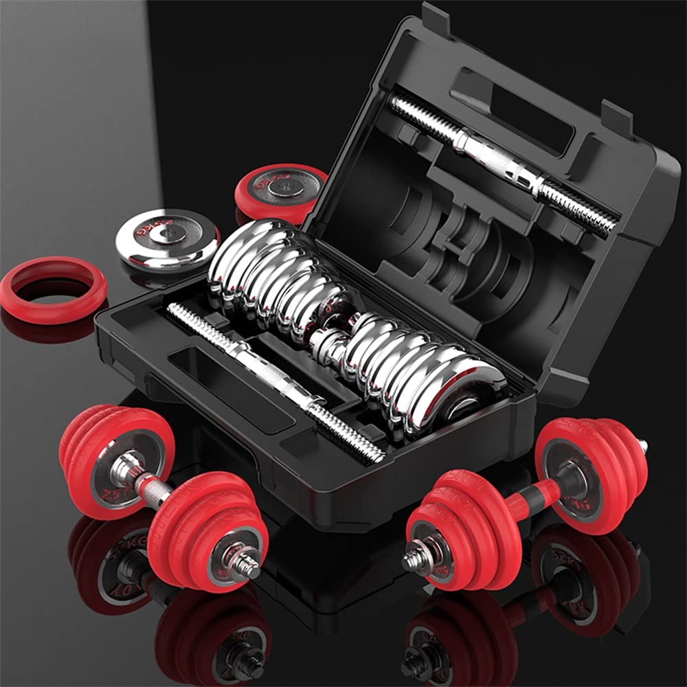 - HAKENO Adjustable Weights | Dumbbell Barbell Set | Anti-Slip Metal Handle | 3-in-1 Cast Iron Dumbbells Set -