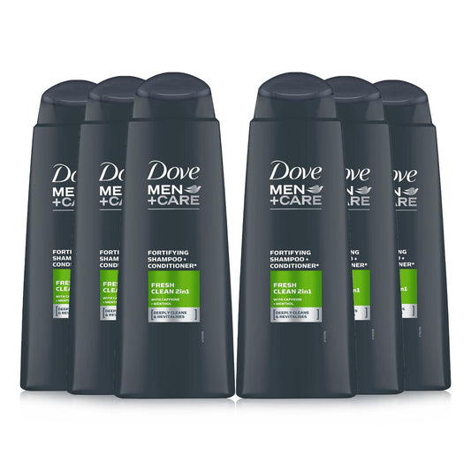 - Dove Men+Care Fresh Clean 2 in 1 Shampoo and Conditioner | x6 -