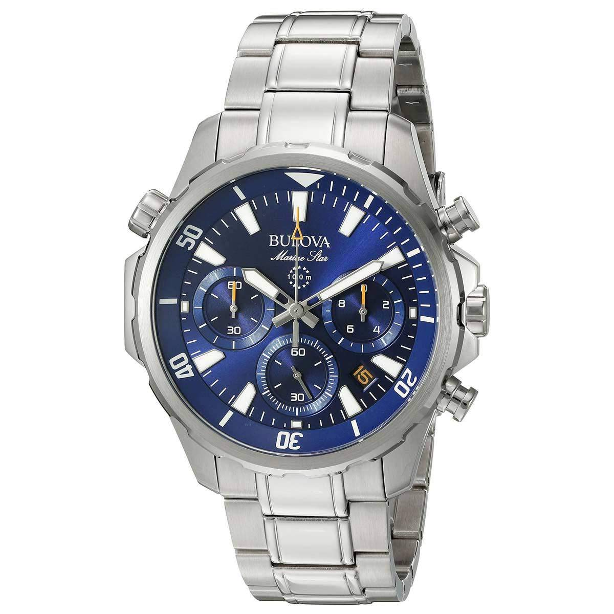 Bulova Men's Chronograph Quartz Watch with Stainless Steel Strap 96B256