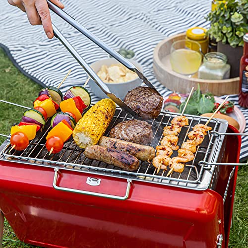 - George Foreman Portable Charcoal BBQ | Portable, Sturdy Foldable Legs -