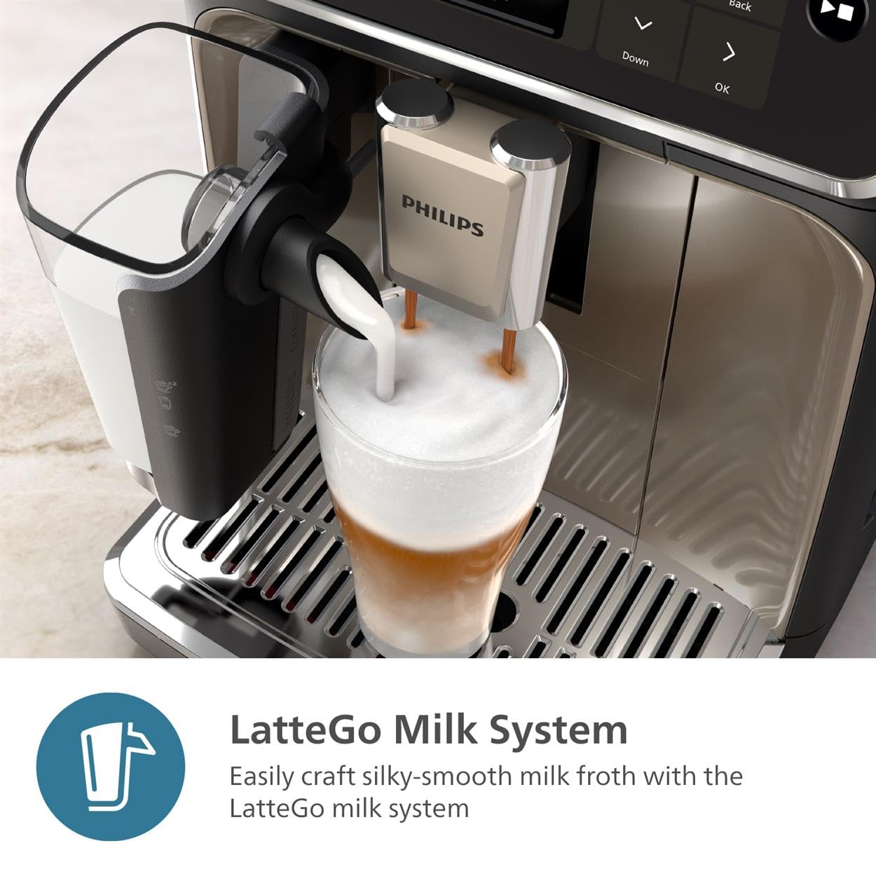 - PHILIPS Series 5500 | Fully Automatic LatteGo Espresso Machine | SilentBrew Technology -