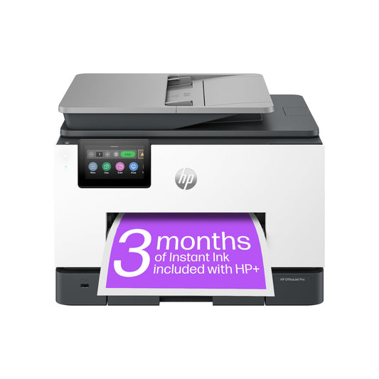 - HP OfficeJet Pro 9132e All-in-One Printer | Colour | Printer for Small Office | Print, Scan, Copy Automatic document feeder| 2 Tray | 3 months Instant Ink with HP | Easy Setup | Up To 3 Years Warranty -