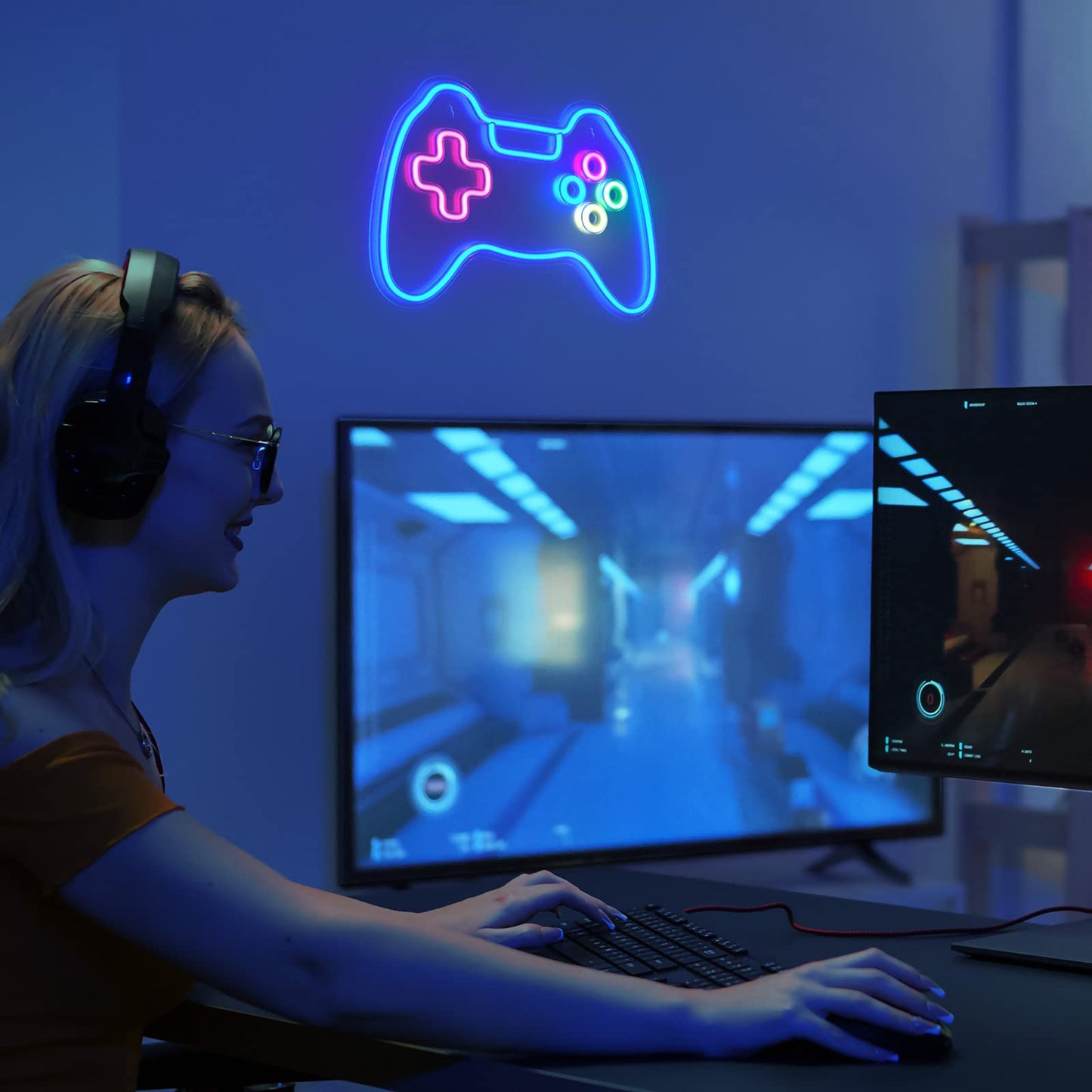 - Game Neon Sign | Cisteen Gamepad Shape LED Neon Light Signs -