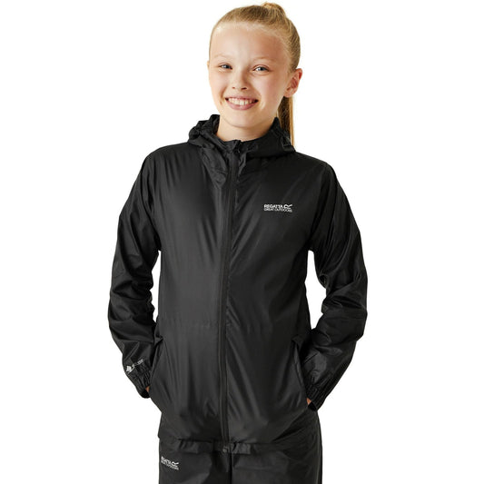- Regatta Kids Pack it III Waterproof Jacket | Black -