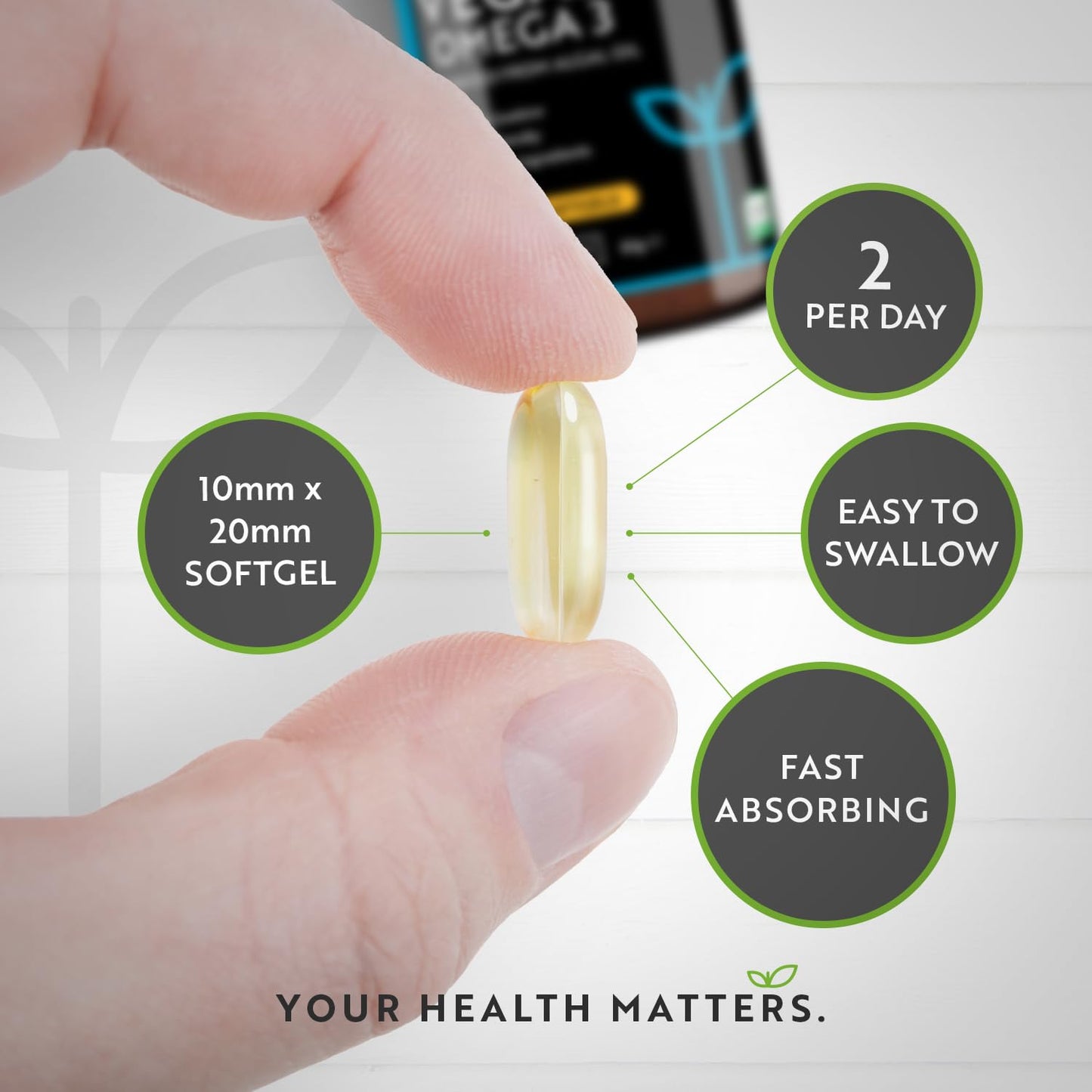 - Vegan High Strength Omega 3 2000mg Soft Gels -