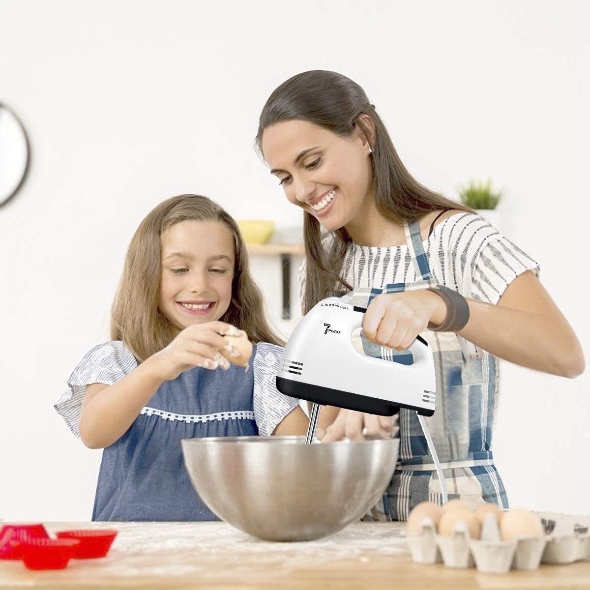 - Hand Mixer Electric New 7-Speed Mixers for Baking | Stainless Steel Electric Hand Whisk | Electric Whisk Hand Mixer -