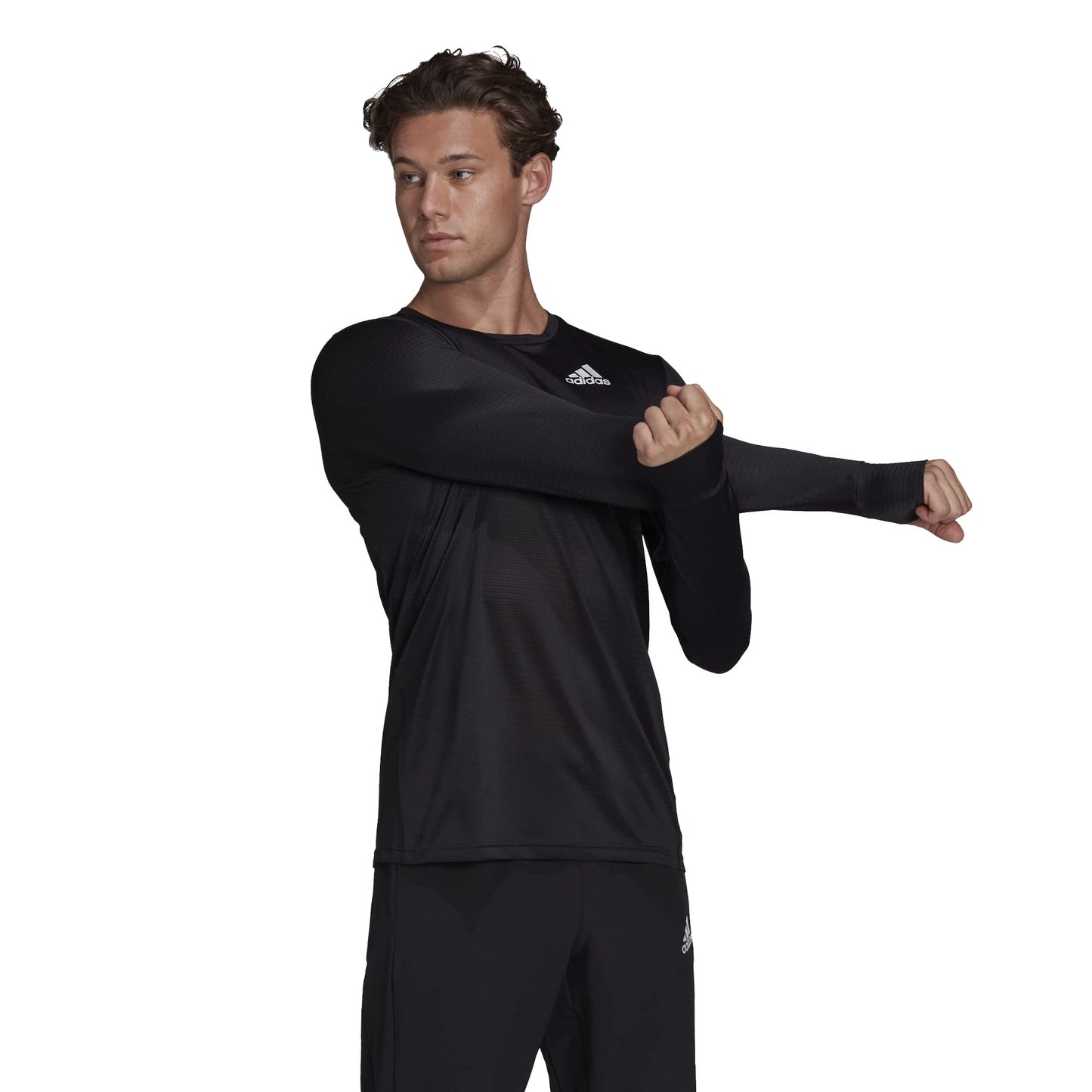 Adidas H58590 OTR LONG SLEEVE Sweatshirt Men's black/REFLECTIVE SILVER S