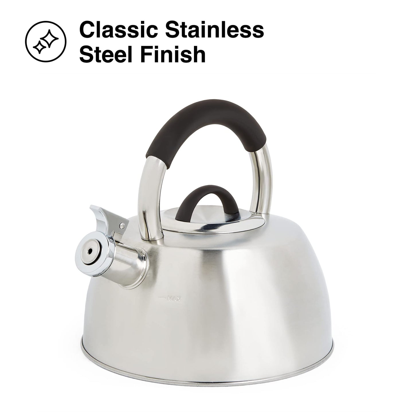 - VonShef Stove Top Kettle, Stainless Steel Whistling Kettle