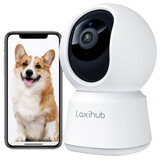- LAXIHUB Pet Dog Cameras with App | 2K 3MP Indoor Security Camera -