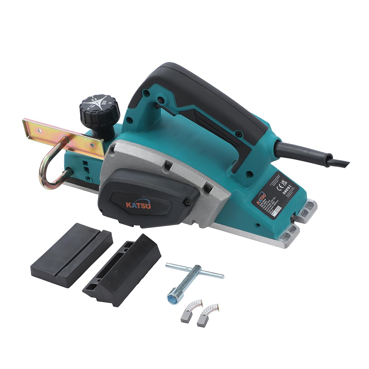 - KATSU Electric Planer | 600W | Handheld Corded Wood Planer with 82mm Planing Width -