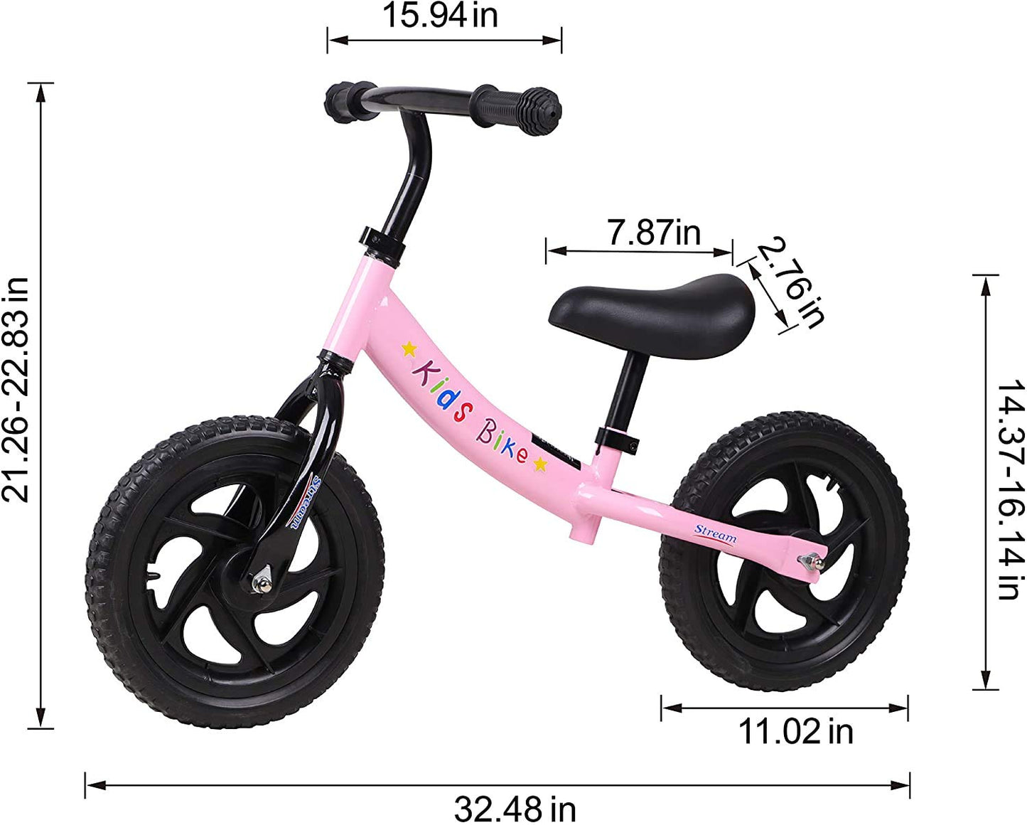 - H.yeed 12" Balance Bike For 2-6 Year Old Girls Boys -