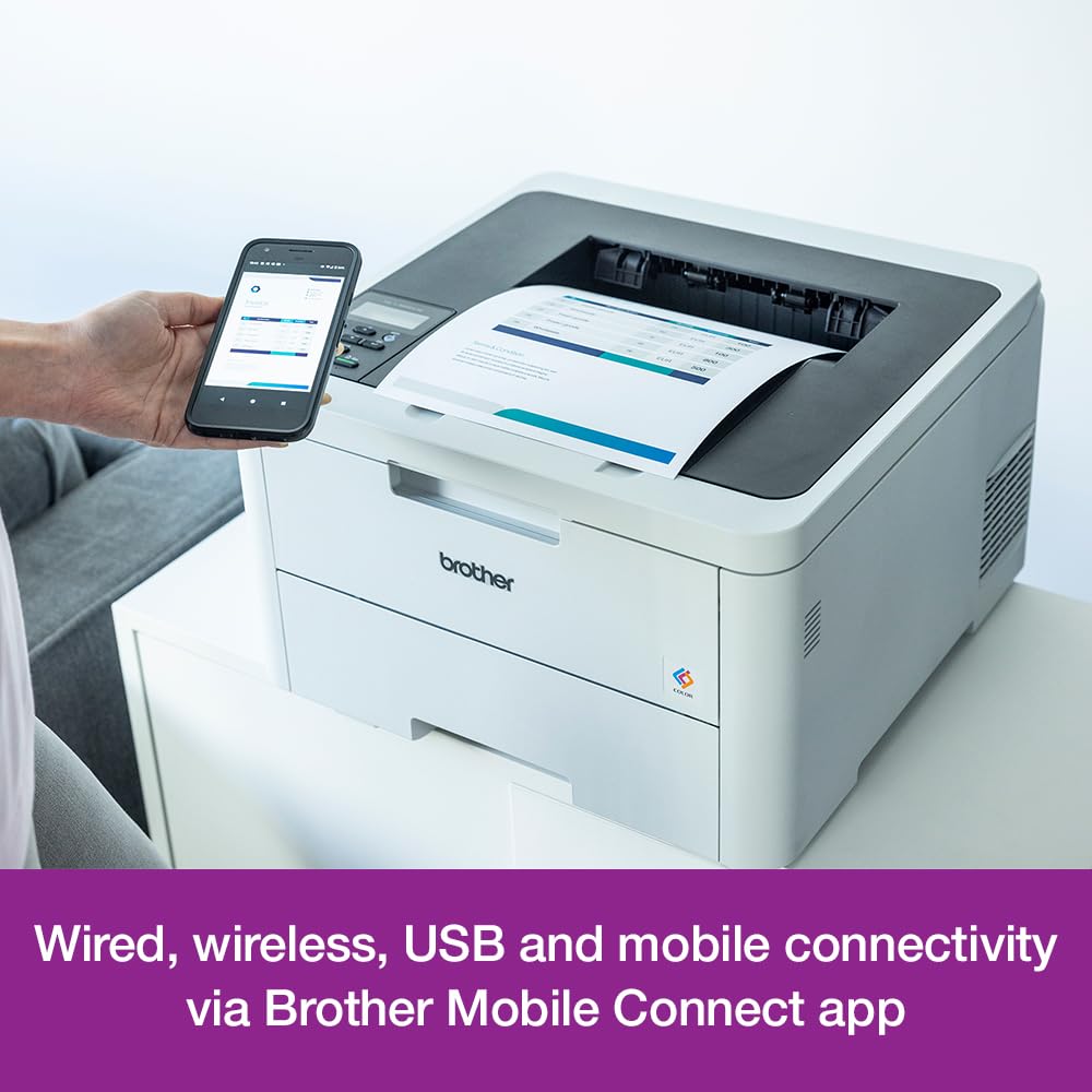 BROTHER HL-L3220CW Colour Wireless LED Printer | Single Function |USB 2.0 | A4|UK Plug