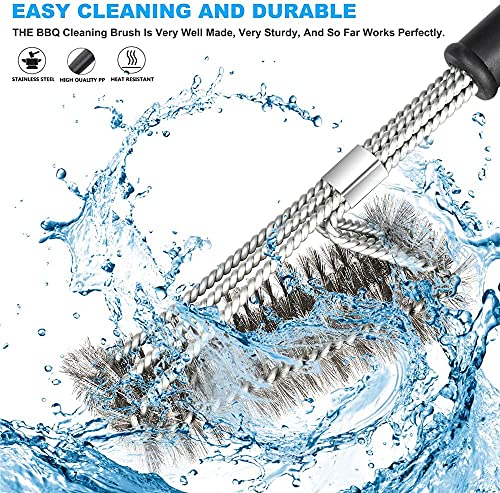 Coocnh Barbecue Brushes,Grill Brush,BBQ Brush for Grill,18" Grill Brush - Stainless Steel Brush w/Wire Bristles 3-in-1 Grill Cleaner Provides Effortless Cleaning