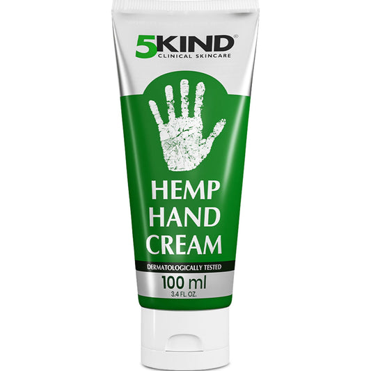 5kind Hemp Cream for Hands 100ml - Intensive Hemp Hand Cream - High Strength Working Hands Cream - Professional Women & Mens Hand Cream for Dry Hands - Natural Hand Cream