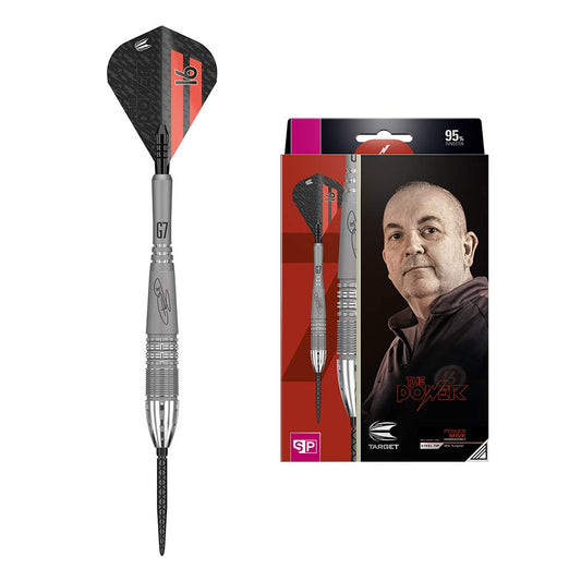 - Target Darts | Phil Taylor  | Tungsten Five Gen 7 Swiss Point Darts | Grey, Black and Red | 26G | UK -