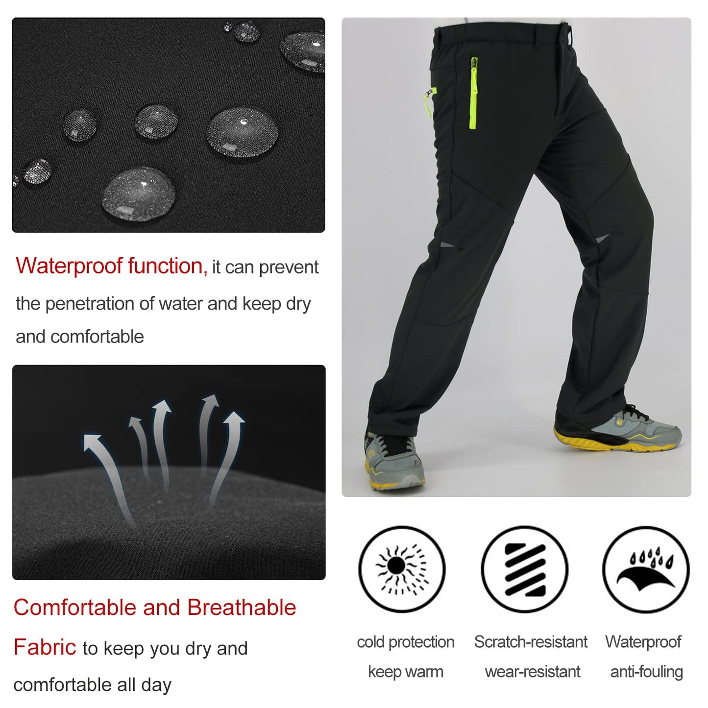 - LNFINTDO Kids Waterproof Trousers For Boys Girls | Walking Trouser With Fleece -