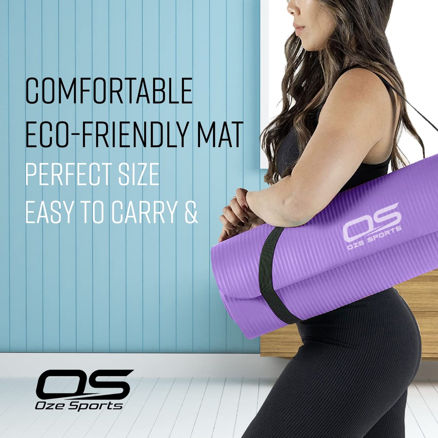 - OZE SPORTS Yoga Mat | Fitness Foam Mat | Extra Thick Non-Slip -