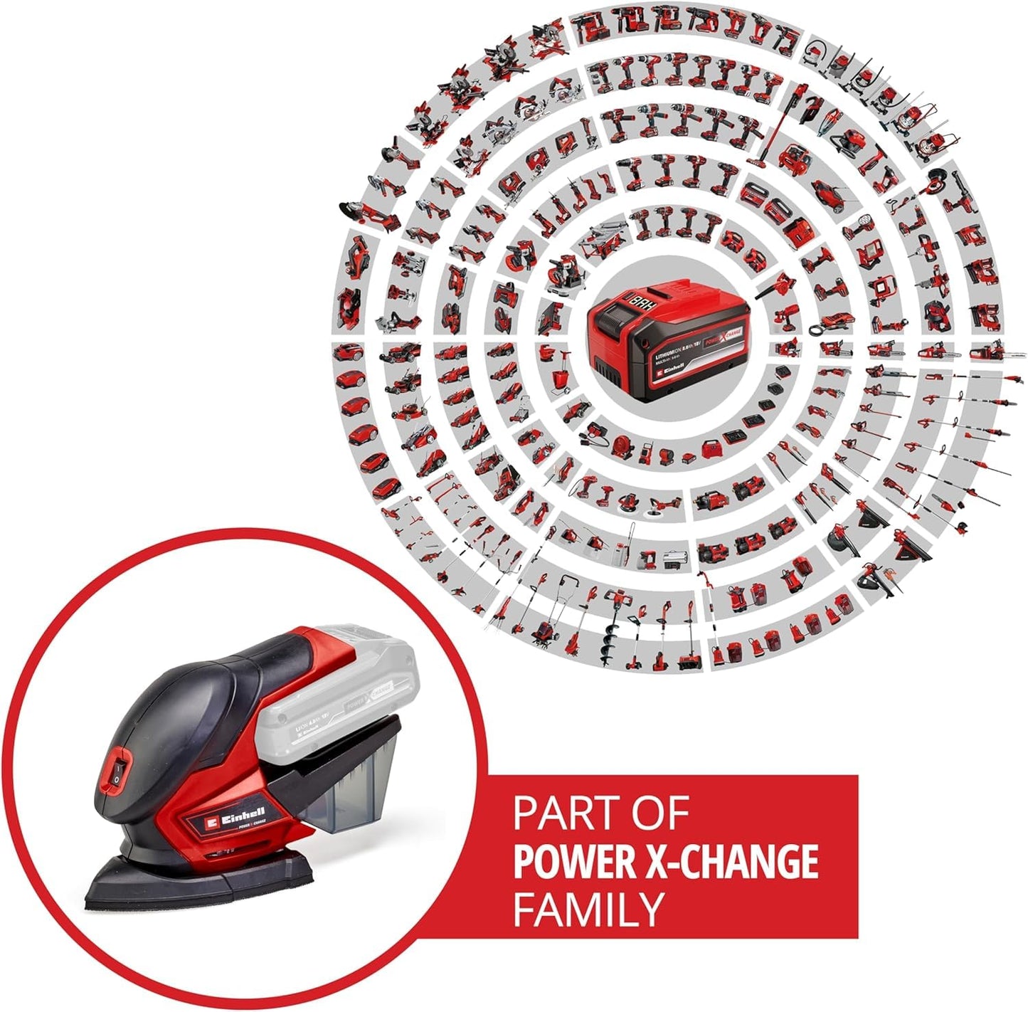 - Einhell Power X-Change Cordless Detail Sander | 18V Electric Sander -
