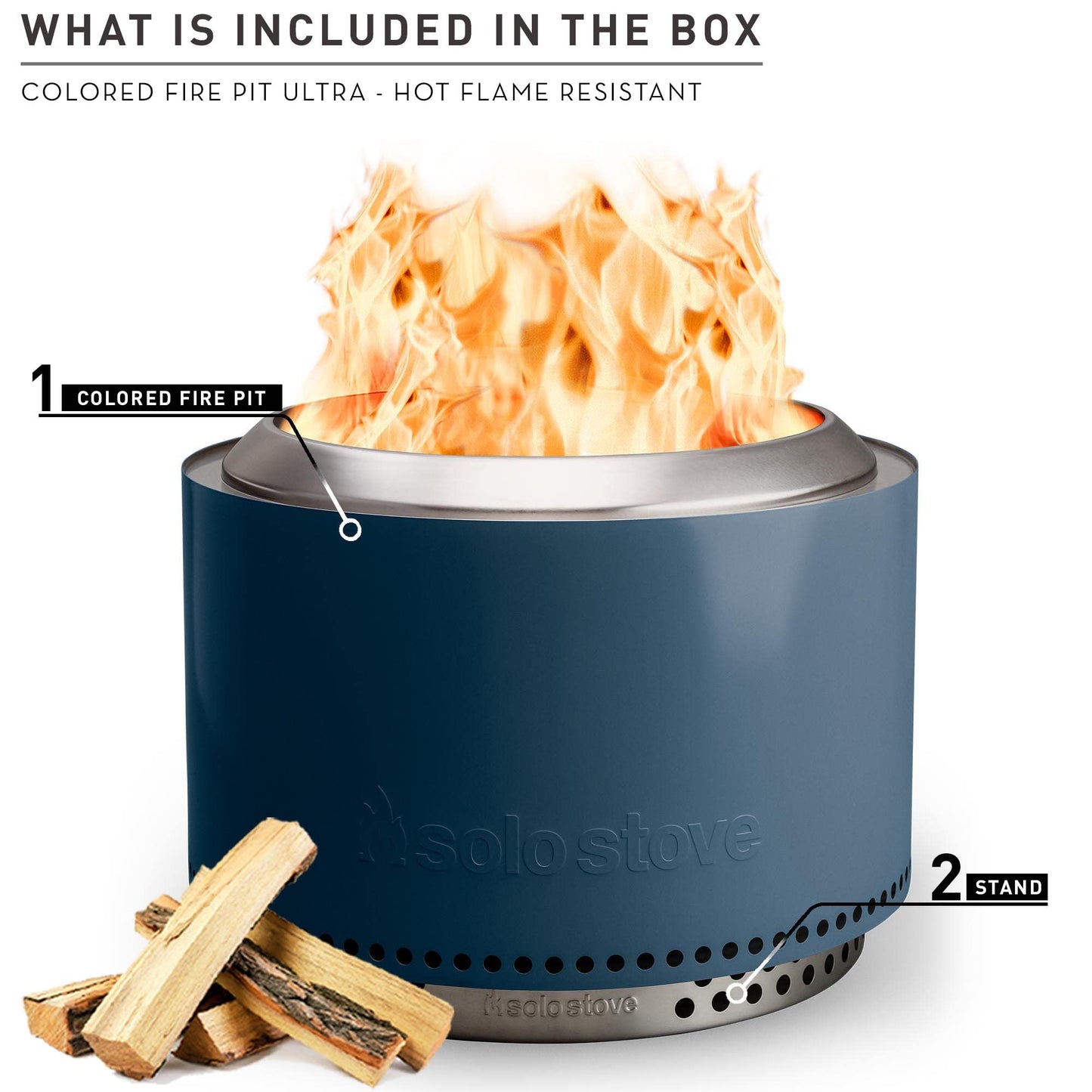 - Solo Stove Yukon 2.0 with Stand, Smokeless Fire Pit | Portable Wood Burning Fireplace -