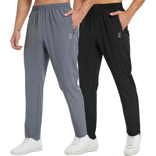 - frueo 2 Pack Tracksuit Bottoms For Men | Lightweight Jogging Trousers -