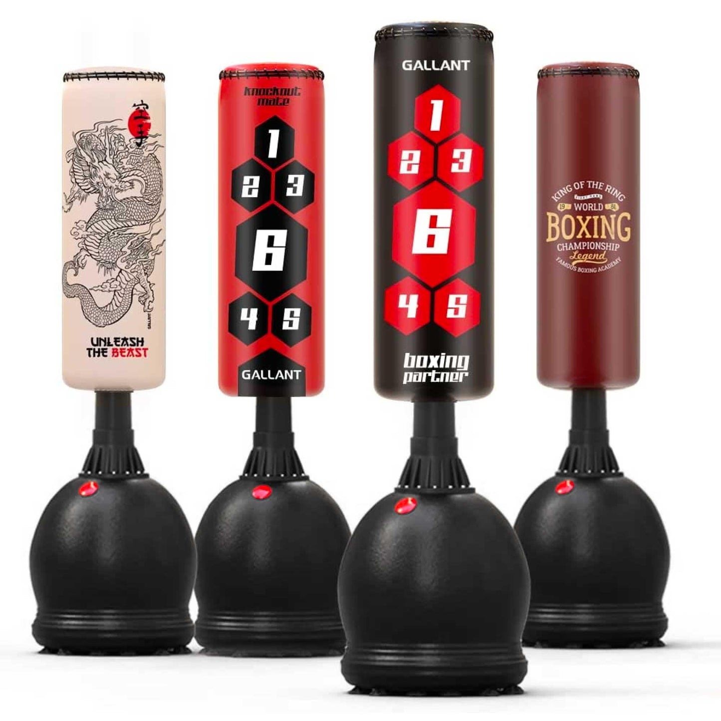 - Gallant 5.5ft Free Standing Punch Bag-Heavy Duty Pedestal Stand Boxing Bag for Kickboxing -