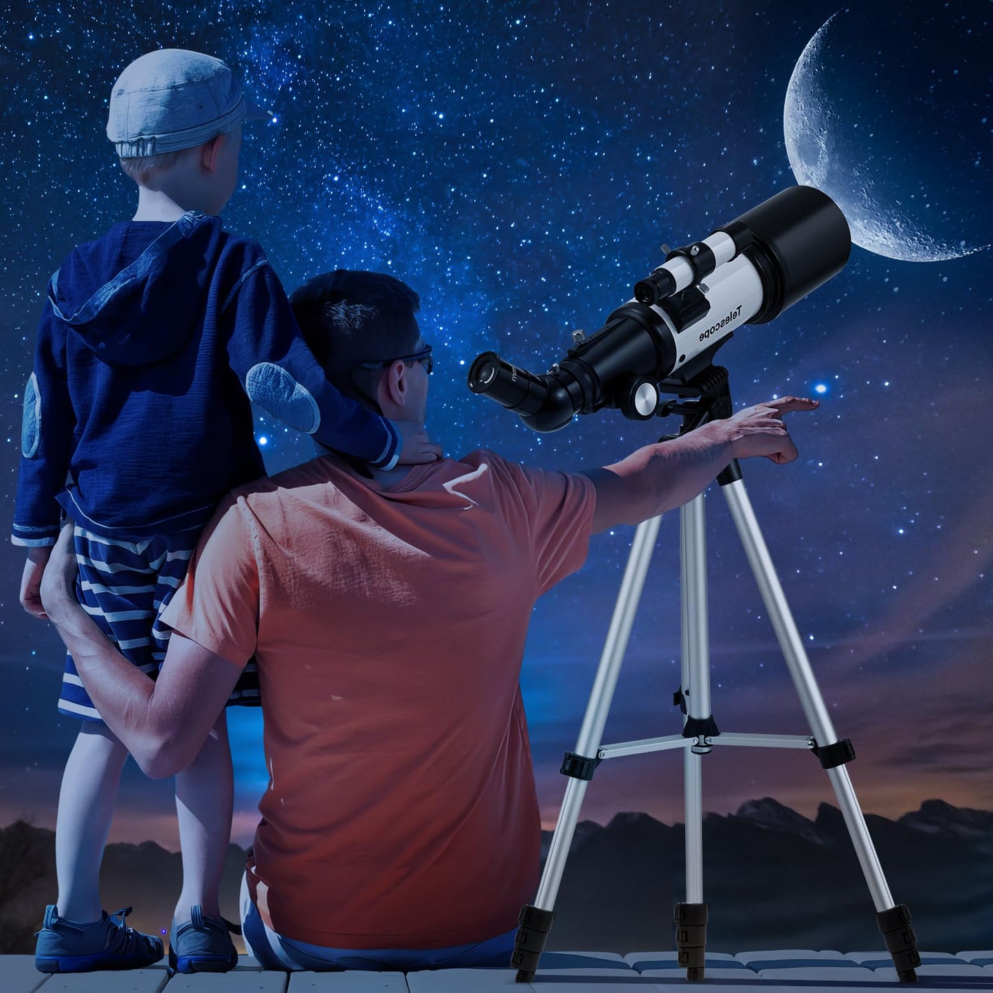 - Smautop Telescope for Kids Beginners Adult | Astronomical Refractor Telescope -