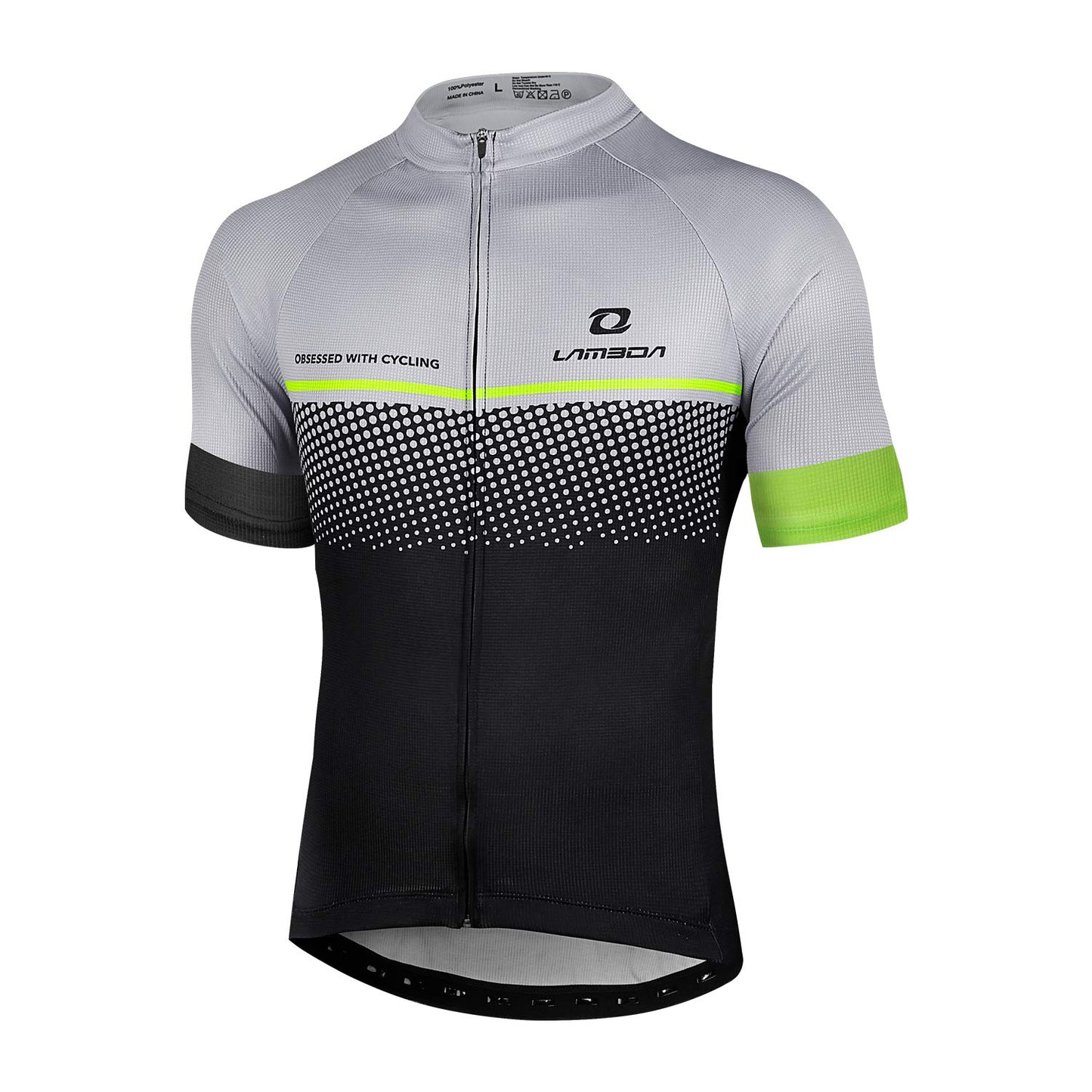 - LAMEDA Cycling Jersey | Mens Short Sleeve Top Bike Shirt | Summer Grey -