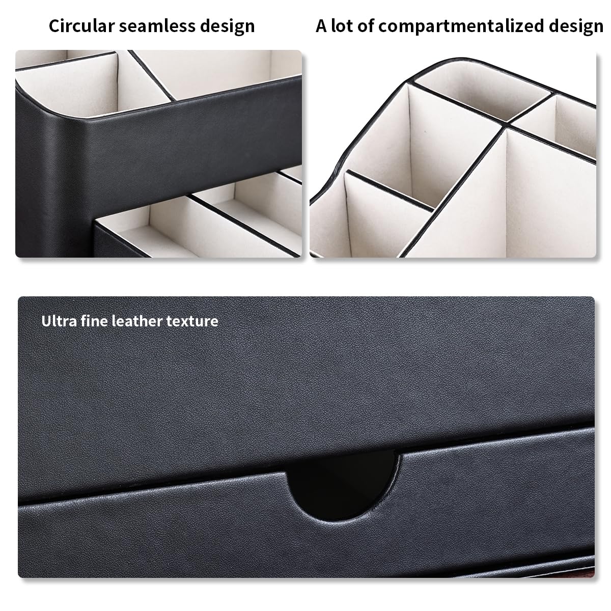 - KINGFOM Desk Tidy Organiser | Leather Desk Organiser -