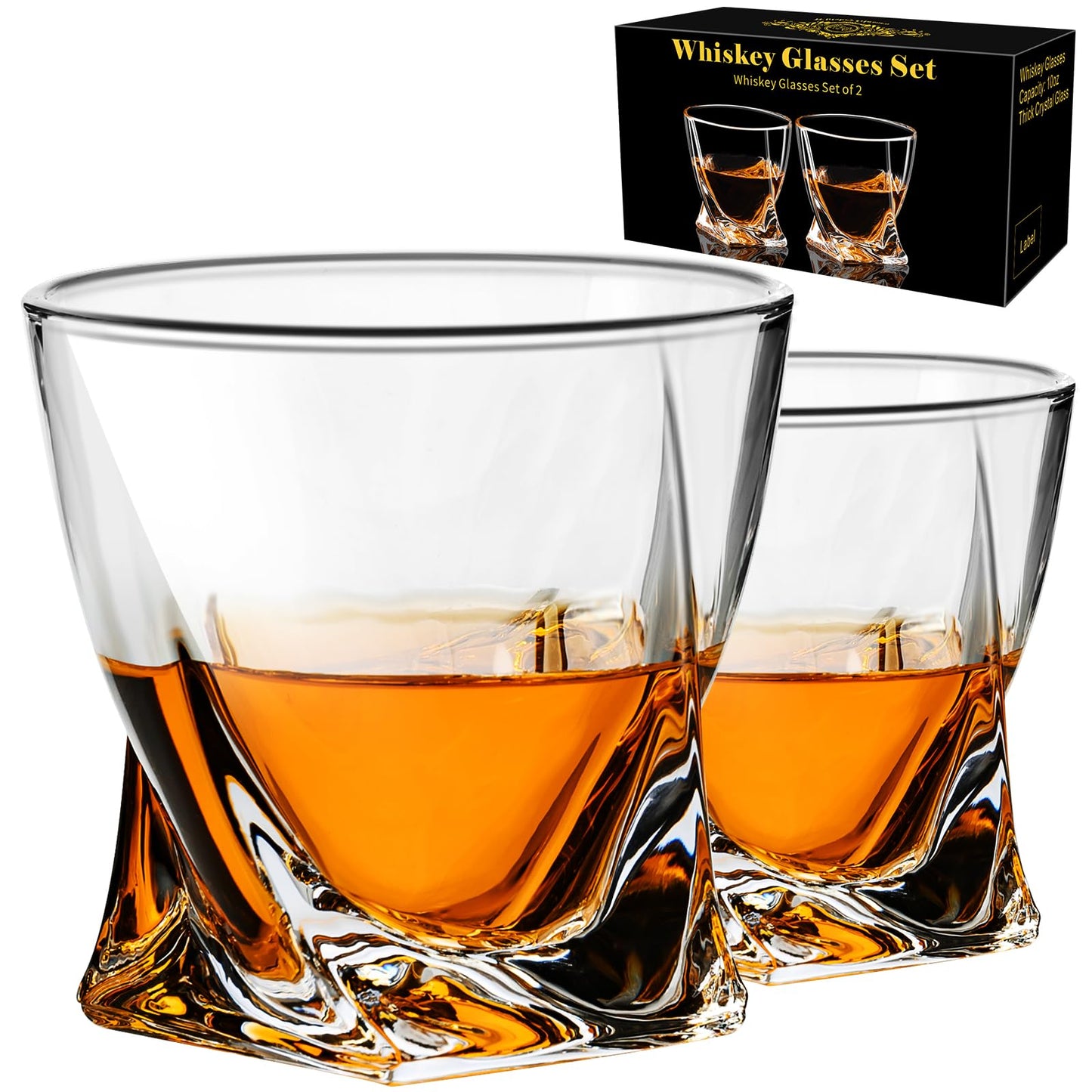 - PARACITY Whisky Glass | 10 OZ Old Fashioned Whiskey Glass 300 ml -