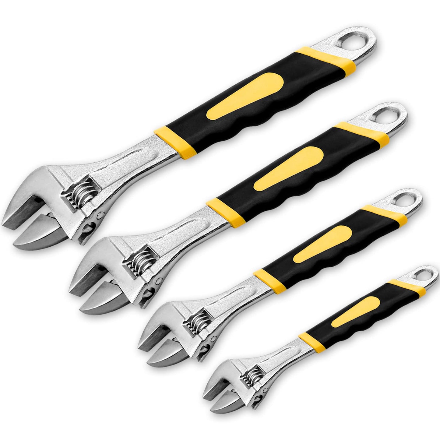 - WAIZHIUA 4Pcs Adjustable Spanner Set, 4 Sizes Adjustable Wrench Set