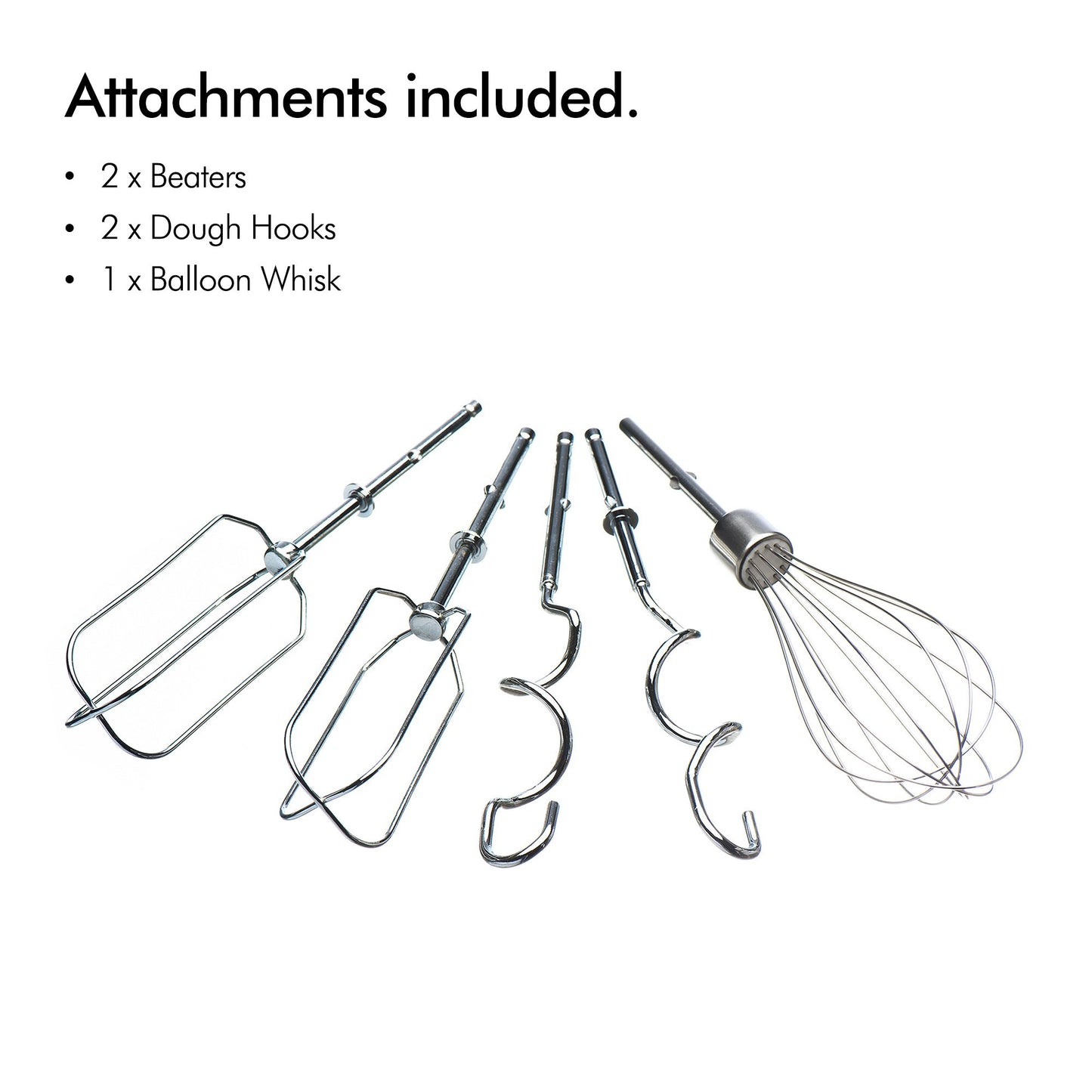 - VonShef Hand Mixer Electric Whisk – Food Mixer for Baking with 5 Speeds, 300W