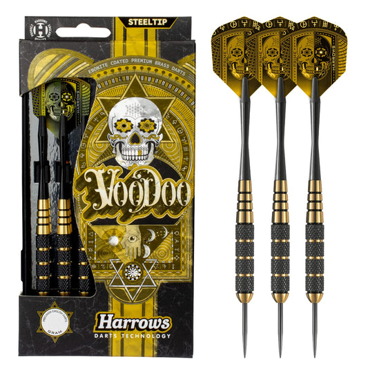 - Harrows Voodoo Brass Steel Tip Darts Set | 19g, 21g, 23g, 25g & 27g -