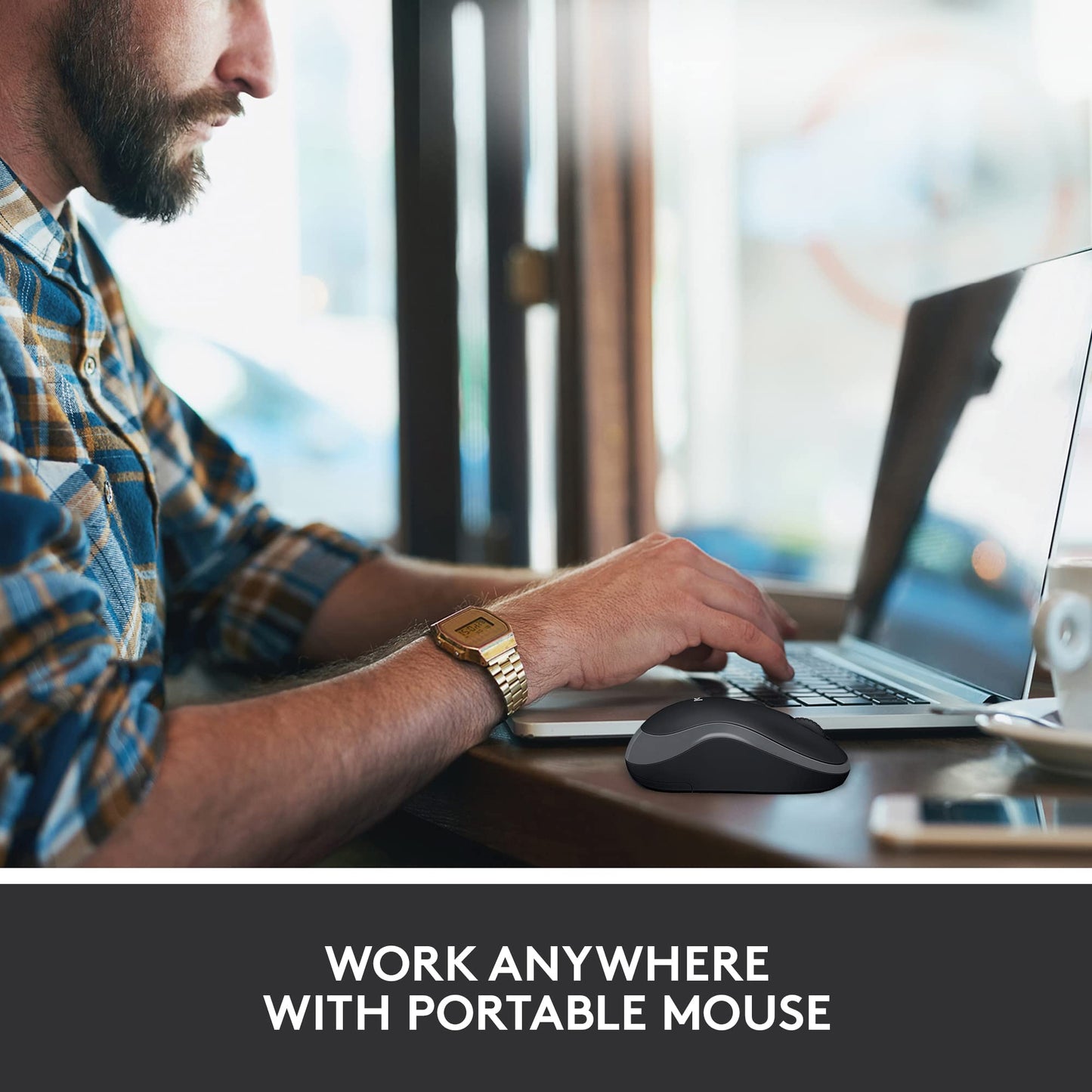 - Logitech M185 Wireless Mouse | 2.4GHz with USB Mini Receiver | 12-Month Battery Life -